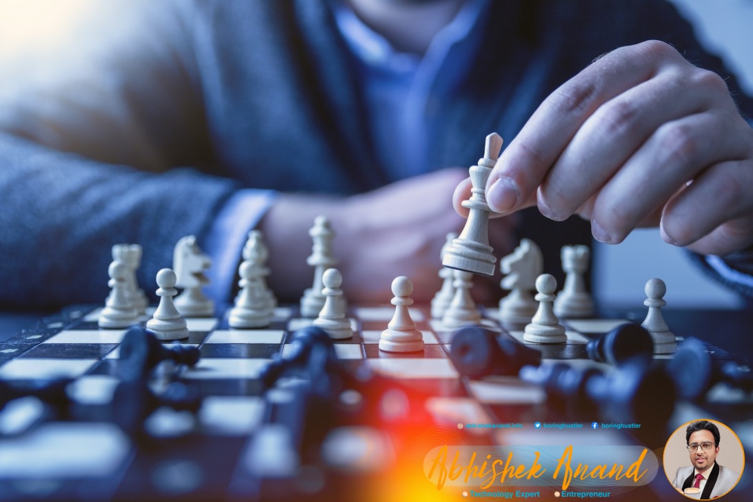 depth of field photography of man playing chess